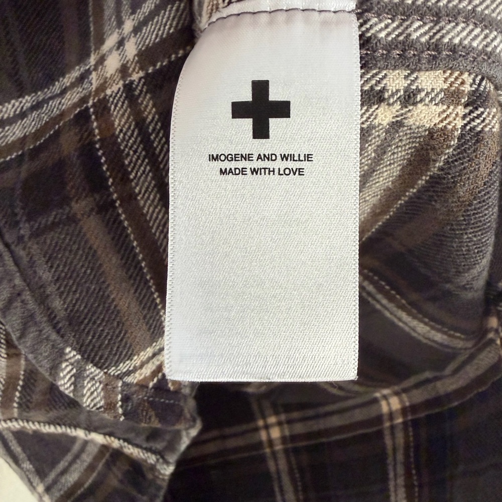 Imogene and Willie sawtooth pearl snap in caldera Men’s Medium Japanese Flannel - Picture 3 of 7